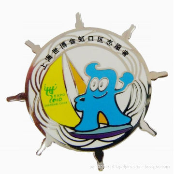 The World Expo Logo Zinc Alloy Material Hard Enamel Personalized Lapel Pins For Promotion